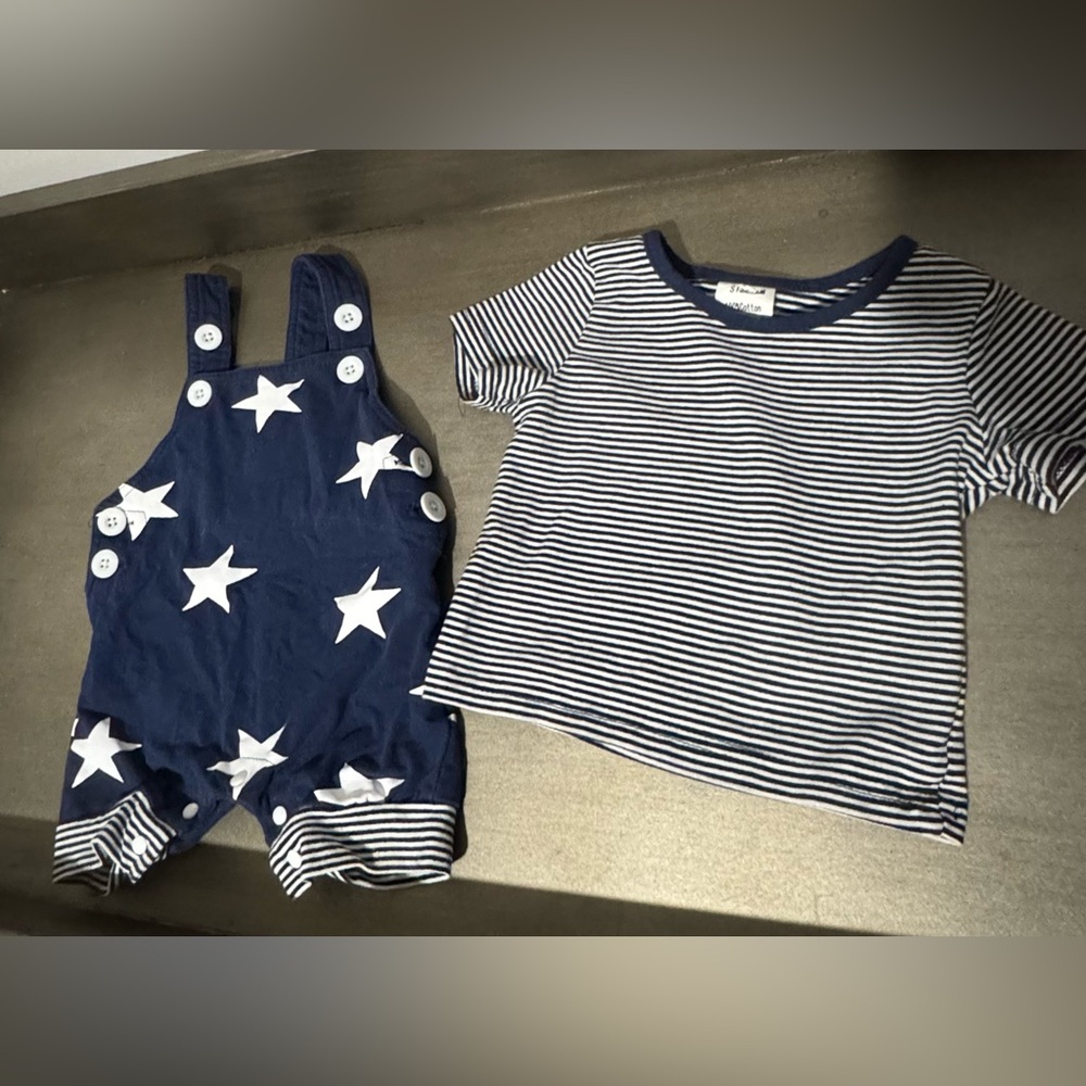 Navy Blue Stars & Stripe Set